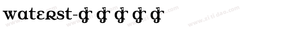 waterst字体转换