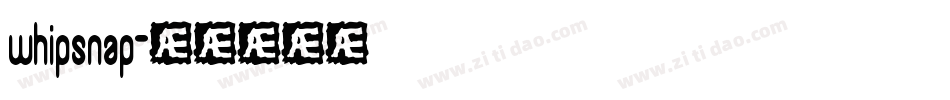whipsnap字体转换