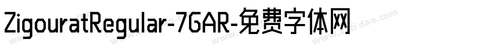 ZigouratRegular-7GAR字体转换
