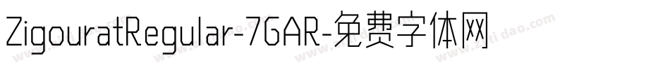 ZigouratRegular-7GAR字体转换