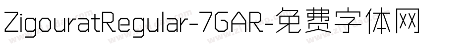 ZigouratRegular-7GAR字体转换