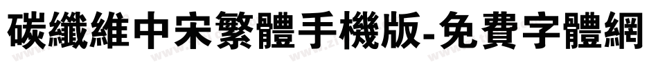 碳纤维中宋繁体手机版字体转换