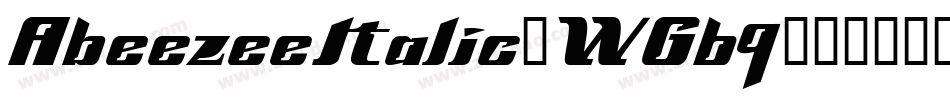 AbeezeeItalic-WG69字体转换