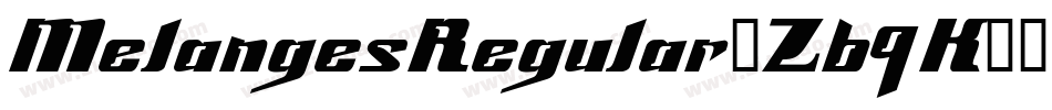 MelangesRegular-Z69K字体转换