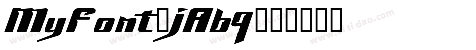 MyFont-jA69字体转换