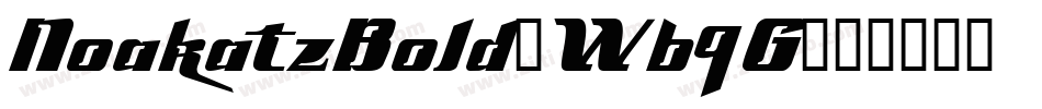NoakatzBold-W69G字体转换