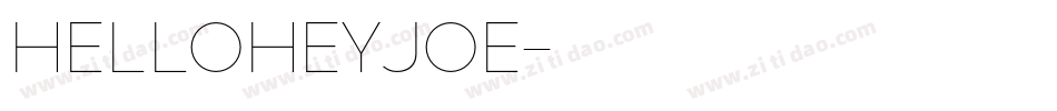 HelloHeyJoe字体转换