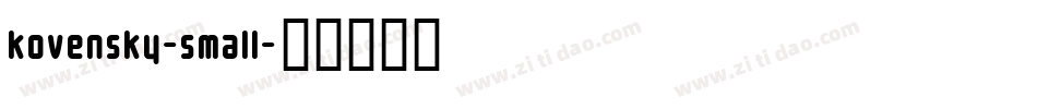 kovensky-small字体转换
