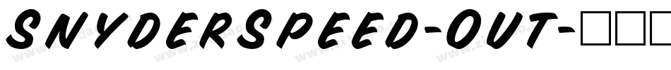 SnyderSpeed-Out字体转换