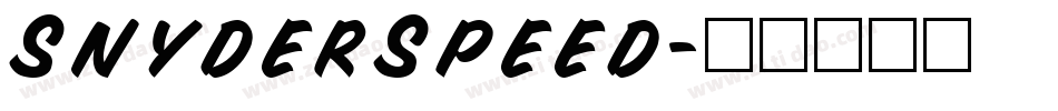 SnyderSpeed字体转换