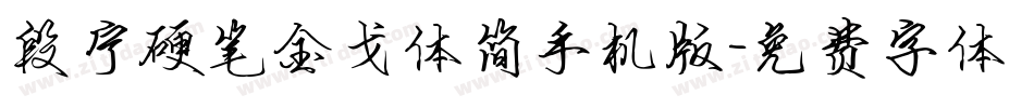 段宁硬笔金戈体简手机版字体转换