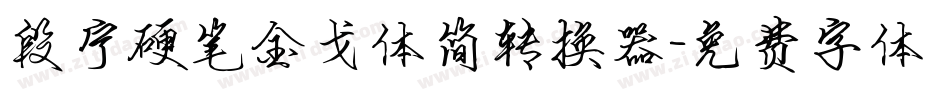 段宁硬笔金戈体简转换器字体转换