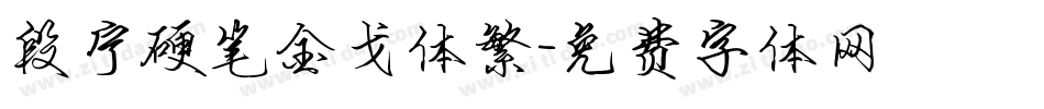 段宁硬笔金戈体繁字体转换
