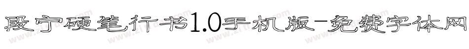 段宁硬笔行书1.0手机版字体转换