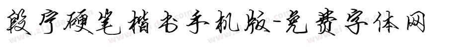 段宁硬笔楷书手机版字体转换