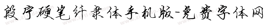段宁硬笔纤隶体手机版字体转换