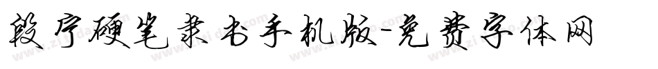 段宁硬笔隶书手机版字体转换