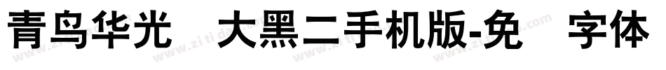 青鸟华光简大黑二手机版字体转换