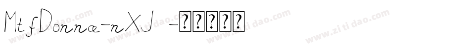 MtfDonna-nXJ4字体转换