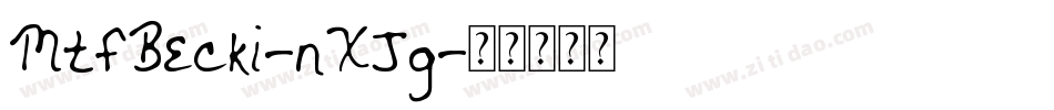 MtfBecki-nXJg字体转换