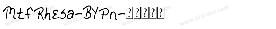 MtfRhesa-BYPn字体转换