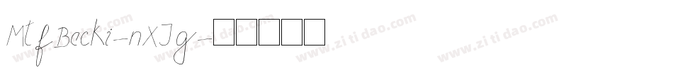 MtfBecki-nXJg字体转换