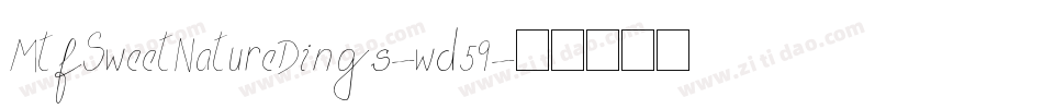 MtfSweetNatureDings-wd59字体转换
