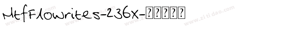 MtfFlowrites-236X字体转换