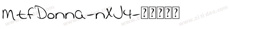 MtfDonna-nXJ4字体转换