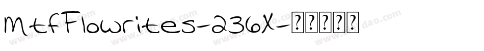 MtfFlowrites-236X字体转换
