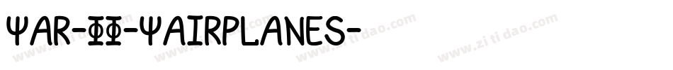 War-II-Wairplanes字体转换