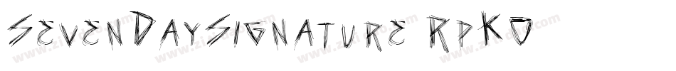 SevenDaySignature-RpKO3字体转换