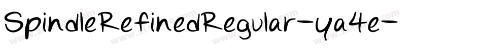SpindleRefinedRegular-ya4e字体转换