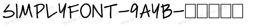 SimplyFont-9aYB字体转换