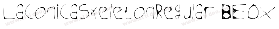 LaconicaSkeletonRegular-BEOx字体转换
