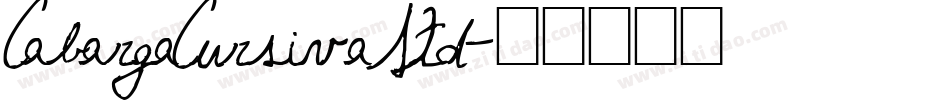 CabargaCursivaStd字体转换