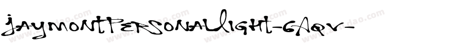 JaymontPersonalLight-6Aqv字体转换