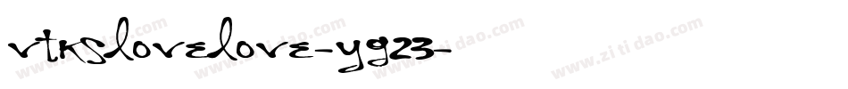 VtksLoveLove-yG23字体转换