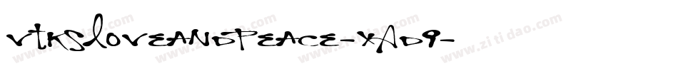 VtksLoveandpeace-XAd9字体转换