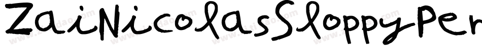 ZaiNicolasSloppyPen-eZ9lg字体转换