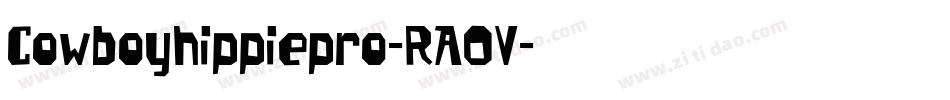 Cowboyhippiepro-RAOV字体转换