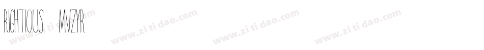 Rightious-MVZYr字体转换