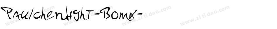 PaulchenLight-B0mx字体转换