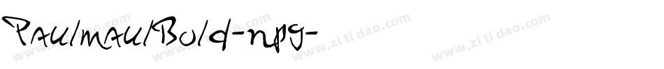 PaulmaulBold-npg字体转换