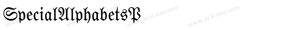 SpecialAlphabetsP02字体转换
