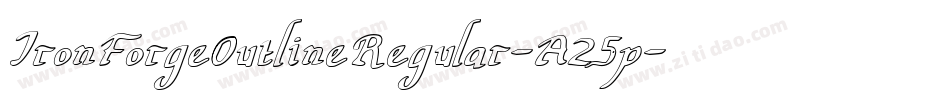 IronForgeOutlineRegular-A25p字体转换