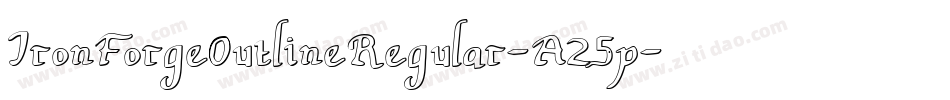 IronForgeOutlineRegular-A25p字体转换