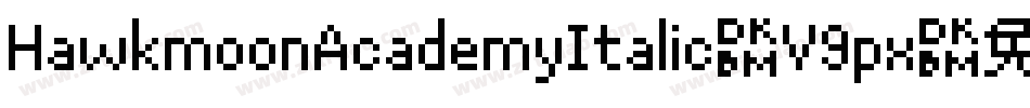 HawkmoonAcademyItalic-V9px字体转换