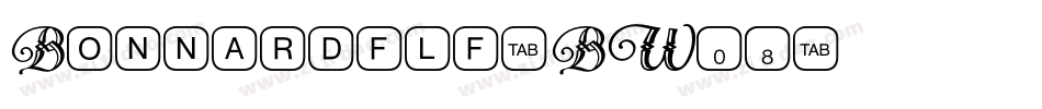 Bonnardflf-BW08字体转换