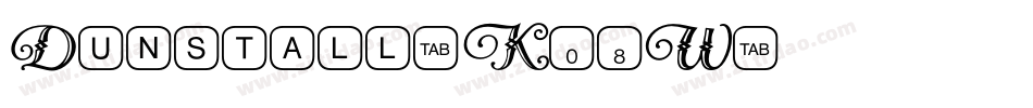 Dunstall-K08W字体转换